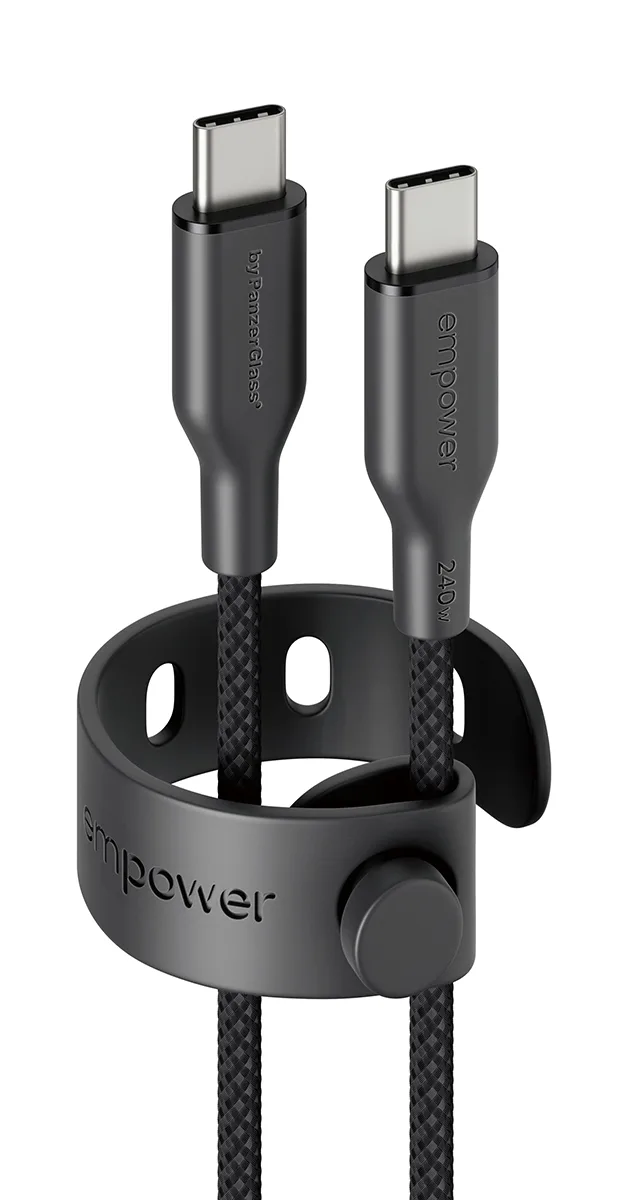 PanzerGlass empower™ by ® Racing 240W USB-C to USB-C Cable | USB 2.0 | 1.2M | Space Black