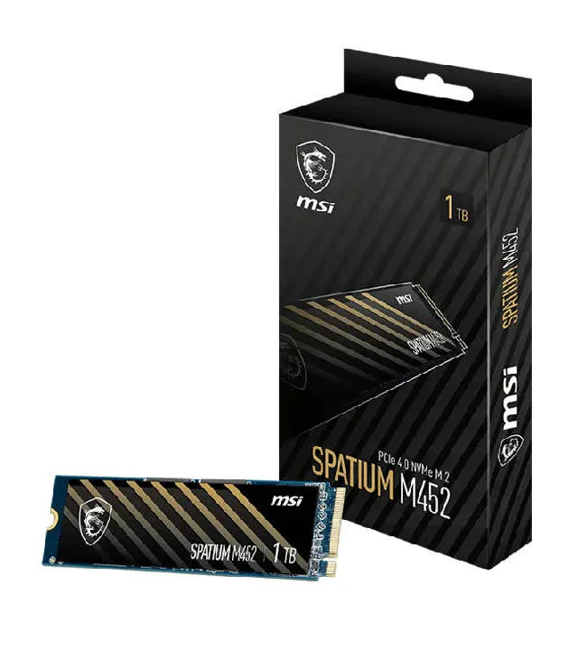 MSI SPATIUM M452 PCIE 4.0 NVME M.2 1TB internal solid state drive PCI Express 4.0 3D NAND