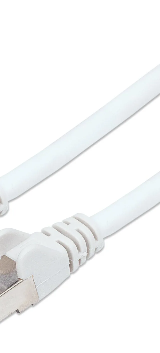 Intellinet Network Patch Cable, Cat6, 3m, White, Copper, S/FTP, LSOH / LSZH, PVC, RJ45, Gold Plated Contacts, Snagless, Booted, Lifetime Warranty