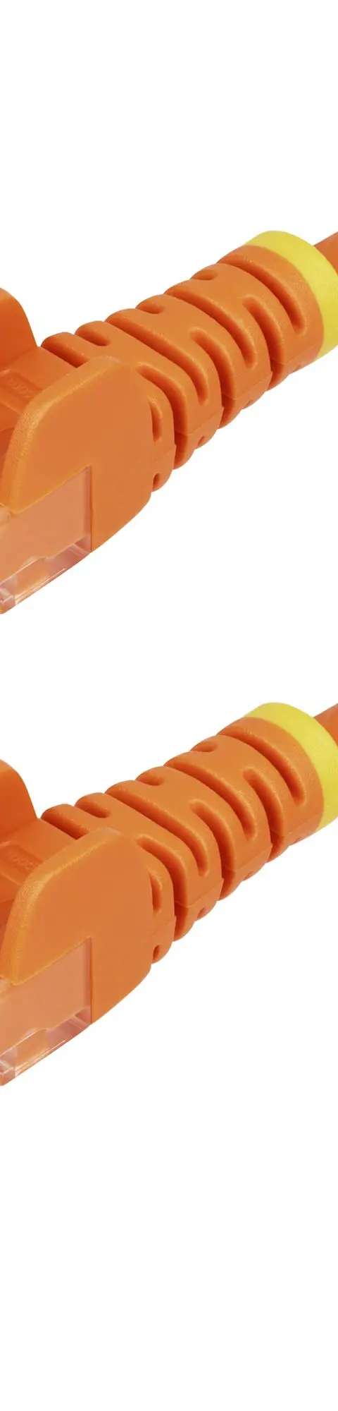 StarTech.com 50cm Orange Slim CAT6 Ethernet Cable, Snagless, 100W PoE, UTP, LSZH, 28AWG Pure Bare Copper Wire, Slim RJ45 Network Patch Cord w/Strain Reliefs, Individually Tested
