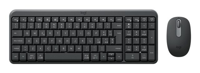 Logitech MK250 Compact Bluetooth Wireless Combo keyboard Mouse included Universal RF Wireless + Bluetooth Italian Graphite