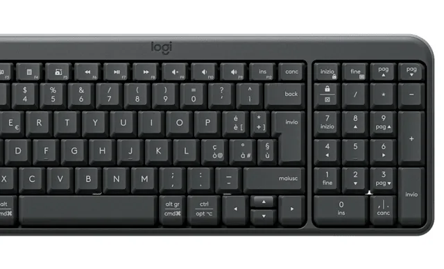 Logitech MK250 Compact Bluetooth Wireless Combo keyboard Mouse included Universal RF Wireless + Bluetooth Italian Graphite