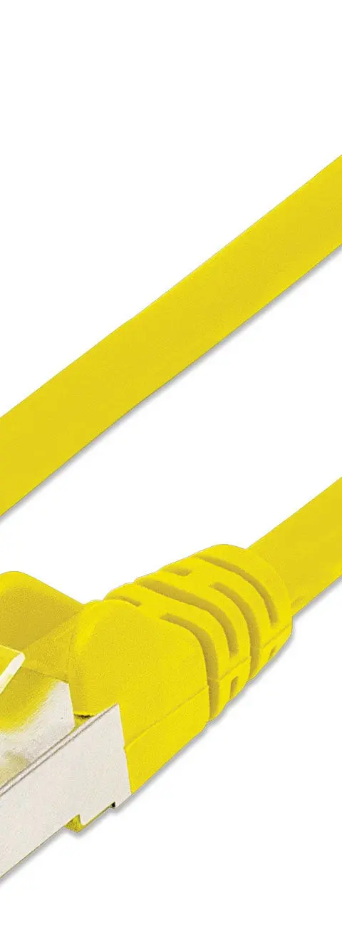 Intellinet Network Patch Cable, Cat6A, 0.5m, Yellow, Copper, S/FTP, LSOH / LSZH, PVC, RJ45, Gold Plated Contacts, Snagless, Booted, Lifetime Warranty