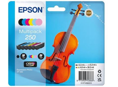 Epson 250 Violin Claria Photo HD ink cartridge 6 pc(s) Original Black, Cyan, Light Cyan, Light magenta, Magenta, White