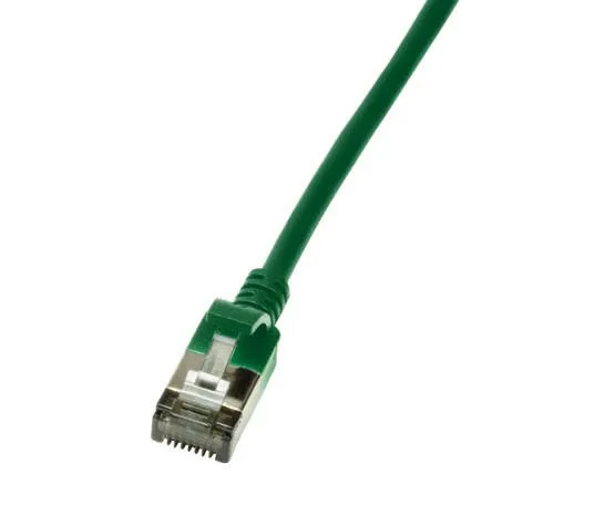 LogiLink Slim U/FTP networking cable Green 0.5 m Cat6a U/FTP (STP)
