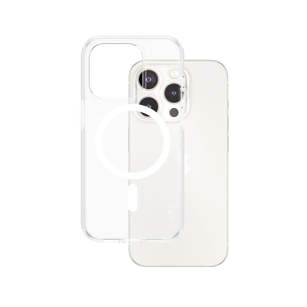 PanzerGlass CARE™ by ® Urban Combat Case Transparent w. White MagSafe iPhone 15 Pro