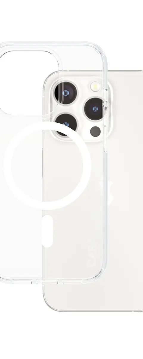 PanzerGlass CARE™ by ® Urban Combat Case Transparent w. White MagSafe iPhone 15 Pro