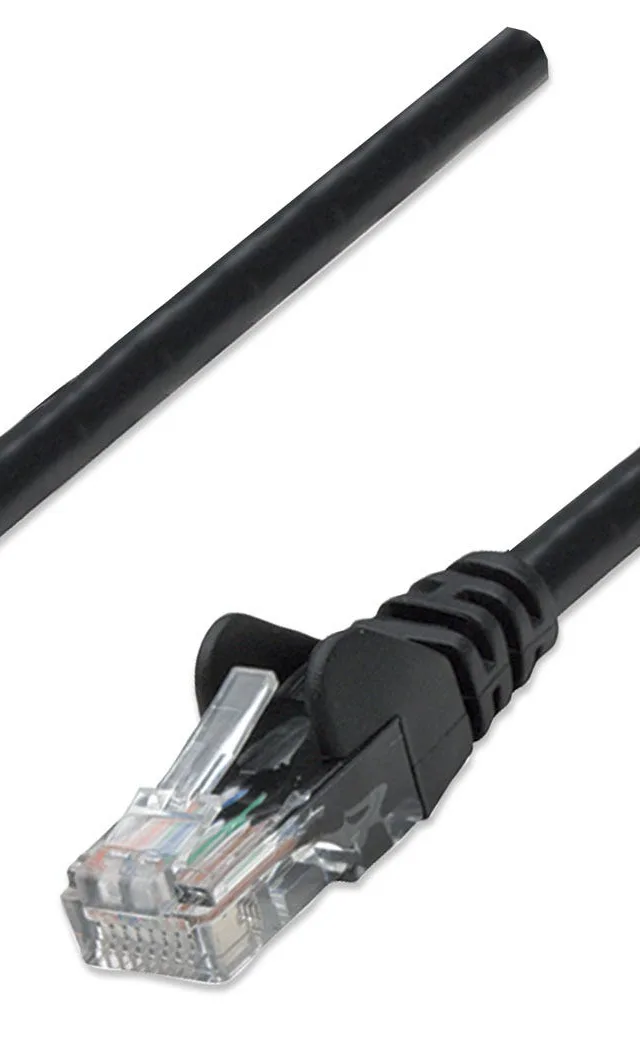 Intellinet Network Patch Cable, Cat6A, 0.25m, Black, Copper, S/FTP, LSOH / LSZH, PVC, RJ45, Gold Plated Contacts, Snagless, Booted, Lifetime Warranty