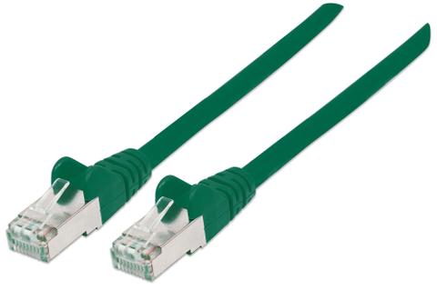 Intellinet Network Patch Cable, Cat6, 7.5m, Green, Copper, S/FTP, LSOH / LSZH, PVC, RJ45, Gold Plated Contacts, Snagless, Booted, Lifetime Warranty
