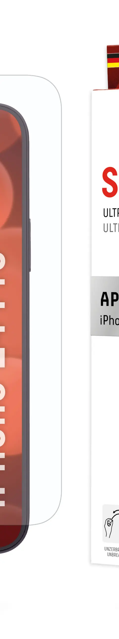 Displex Smart Glass (9H) for Apple iPhone 14 Pro, Mounting Sticker, unbreakable, ultra-slim, invisible
