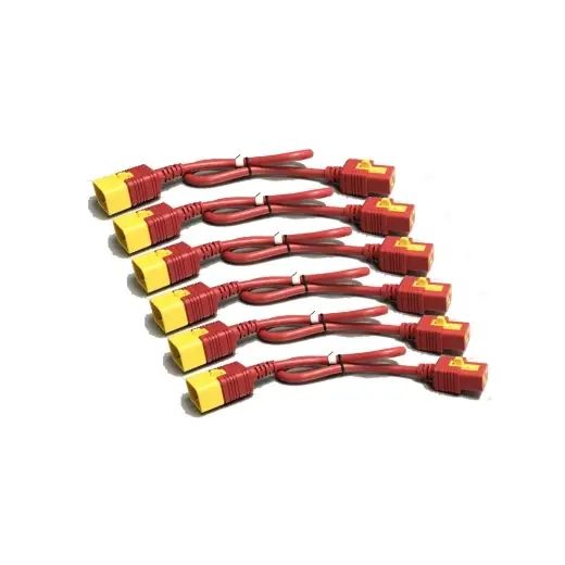APC AP8712SX340 power cable Red 0.6 m C19 coupler C20 coupler