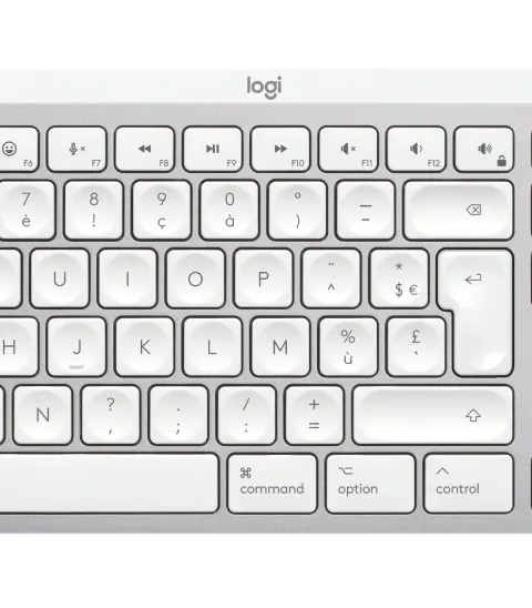 Logitech Master MX Keys S for Mac keyboard Office RF Wireless + Bluetooth AZERTY French Aluminium, White