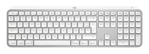 Logitech Master MX Keys S for Mac keyboard Office RF Wireless + Bluetooth AZERTY French Aluminium, White