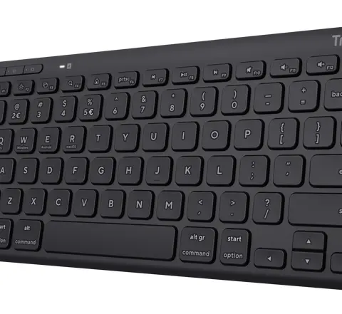 Trust Lyra keyboard Office USB + RF Wireless + Bluetooth German Black