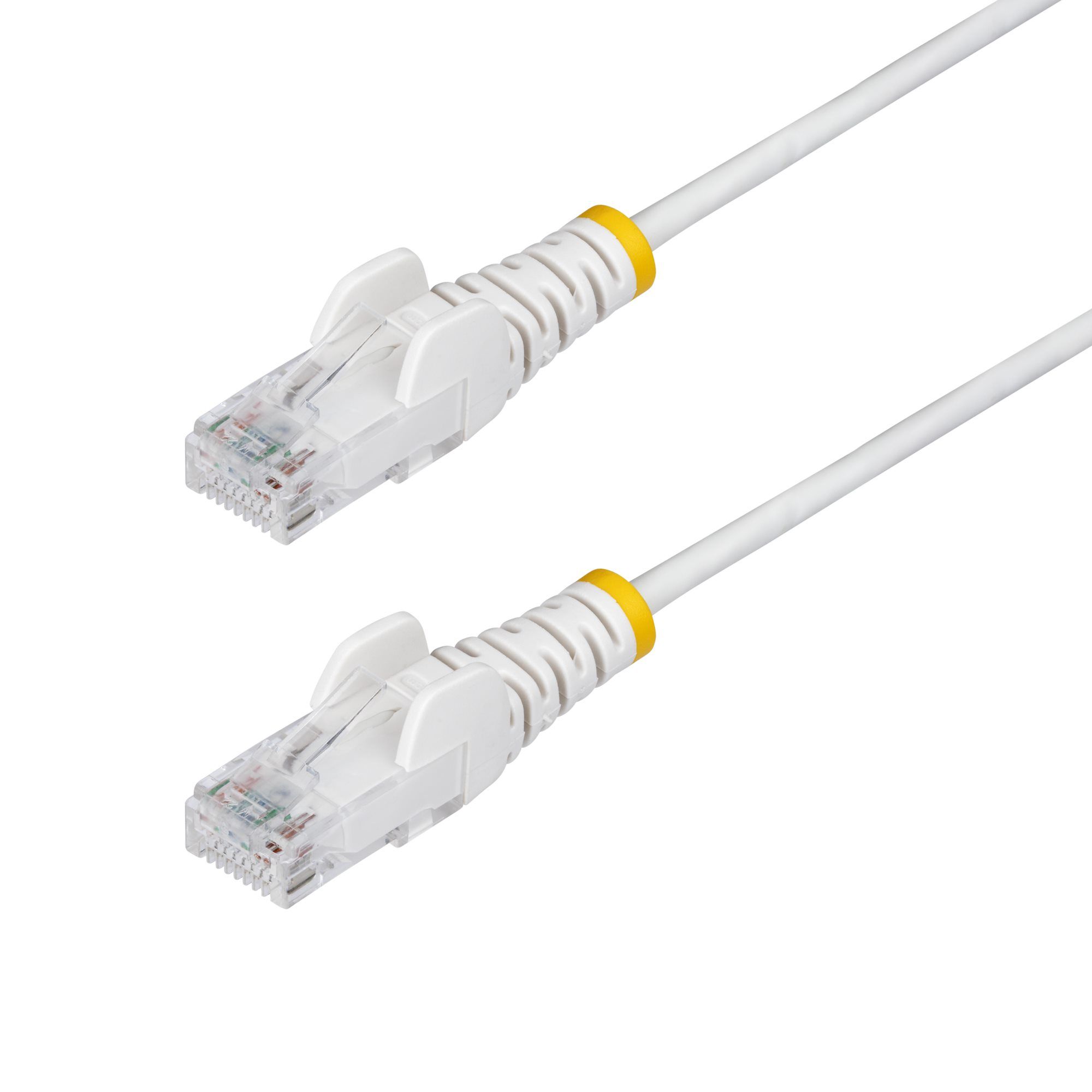 StarTech.com 1m White Slim CAT6 Ethernet Cable, Snagless, 100W PoE, UTP, LSZH, 28AWG Pure Bare Copper Wire, Slim RJ45 Network Patch Cord w/Strain Reliefs, Individually Tested