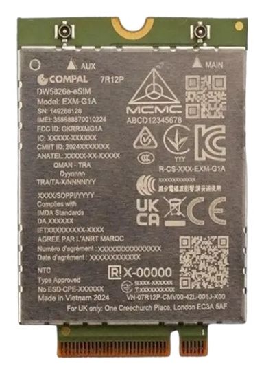 DELL DW5826E Internal WWAN 600 Mbit/s