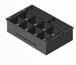 apg Solutions 20466PAC cash tray ABS synthetics Black
