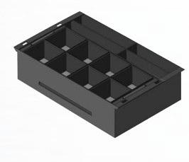 apg Solutions 20466PAC cash tray ABS synthetics Black