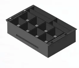 apg Solutions 20466PAC cash tray ABS synthetics Black