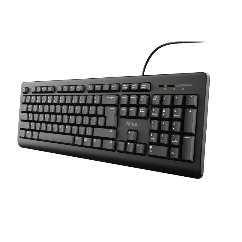 Trust Primo keyboard Office USB Portuguese Black
