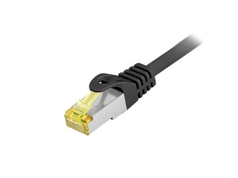 Equip Cat.6A S/FTP Outdoor Patch Cable, 0.5m, Black