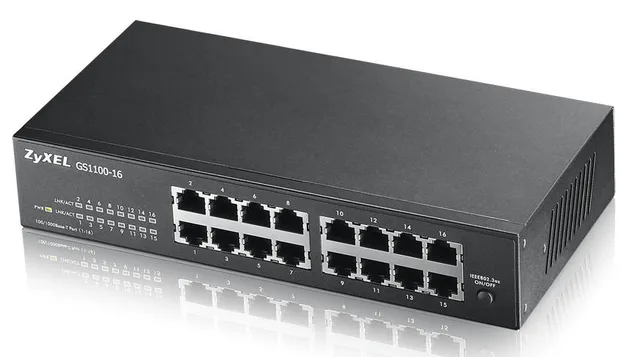 Zyxel GS1100-16 Unmanaged Gigabit Ethernet (10/100/1000) Black