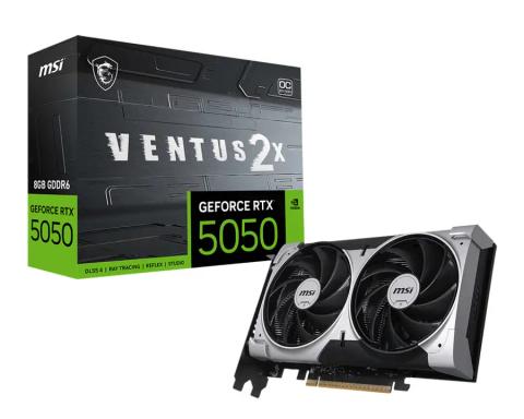 MSI GEFORCE RTX 5050 8G VENTUS 2X OC graphics card NVIDIA 8 GB GDDR6