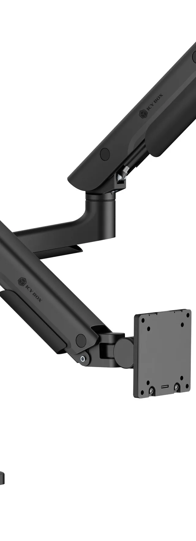 ICY BOX IB-MS702-T monitor mount / stand 144.8 cm (57") Desk Black
