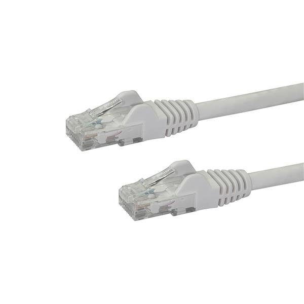StarTech.com 50cm CAT6 Ethernet Cable - White CAT 6 Gigabit Ethernet Wire -250MHz 100W PoE RJ45 UTP Network/Patch Cord Snagless w/Strain Relief Individually Tested