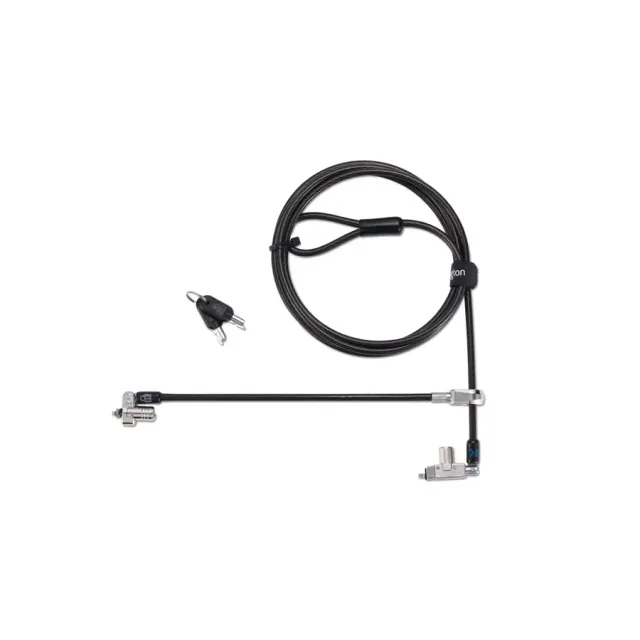 Kensington Slim N17 2.0 Keyed Dual Head Laptop Lock for Wedge-Shaped Slots - Supervisor Keyed
