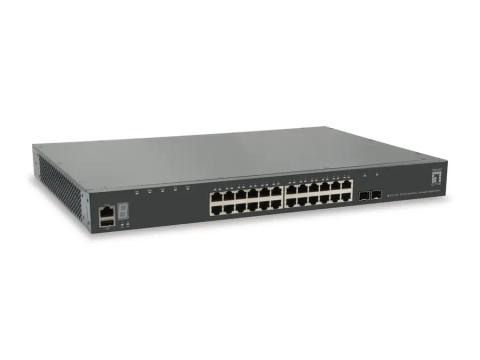LevelOne KILBY 28-Port Stackable L3 Managed Gigabit Switch, 2 x 10GbE SFP+, 1 x 10GbE Module Slot