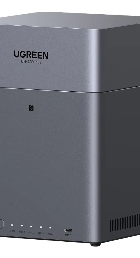 Ugreen DH4300 Plus NAS Mini Tower 8 GB LPPDDR4X UGOS Pro Grey
