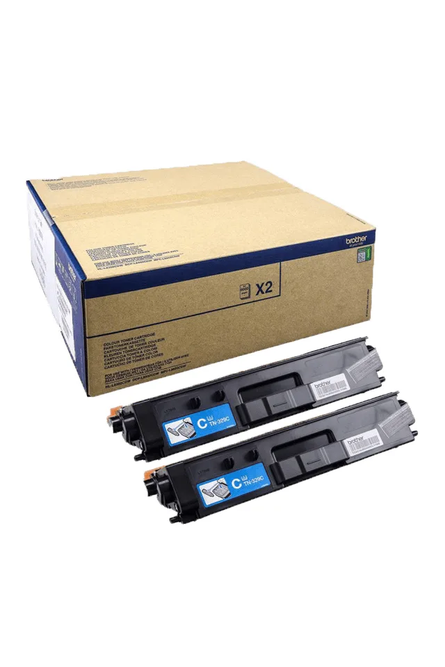 Brother TN-329CTWIN toner cartridge 2 pc(s) Original Cyan