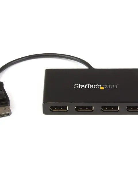 StarTech.com 4-Port Multi Monitor Adapter - DisplayPort 1.2 MST Hub - 4x 1080p - DisplayPort Video Splitter for Extended Desktop Mode on Windows PCs Only - DP to Quad DP Monitors