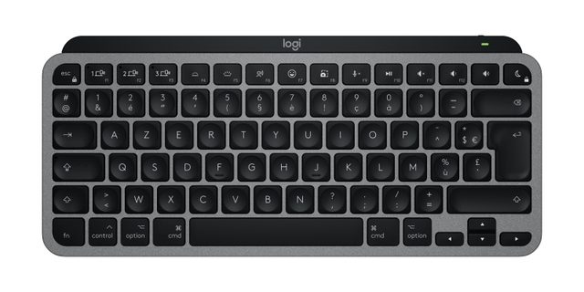Logitech MX Keys Mini For Mac keyboard Home/Office Bluetooth AZERTY French Black, Grey