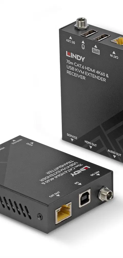 Lindy 70m Cat.6 HDMI 4K60, USB and Audio KVM Extender