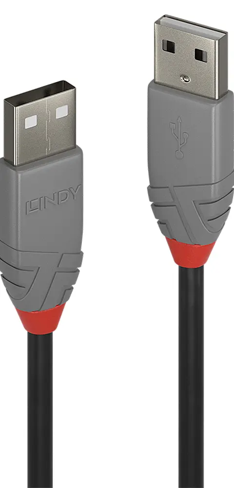 Lindy 0.5m USB 2.0 Type A to A Cable, Anthra Line