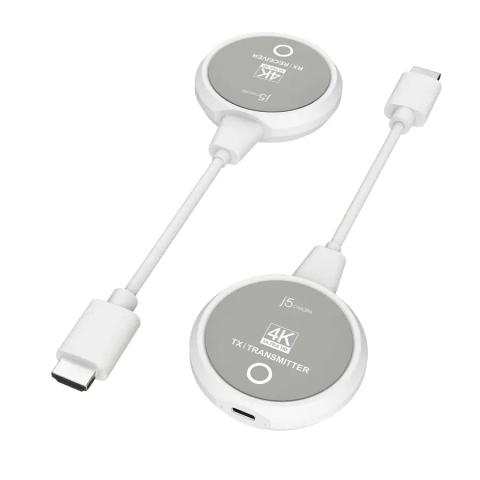 j5create JVAW75 ScreenCast 4K Wireless Display HDMI™ Extender, grey/white