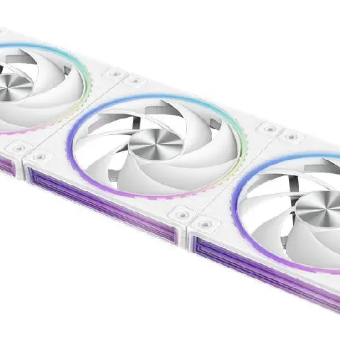 Lot De 3 Ventilateurs Boitier Zalman ZM-DF120 ARGB - 12cm (Blanc)