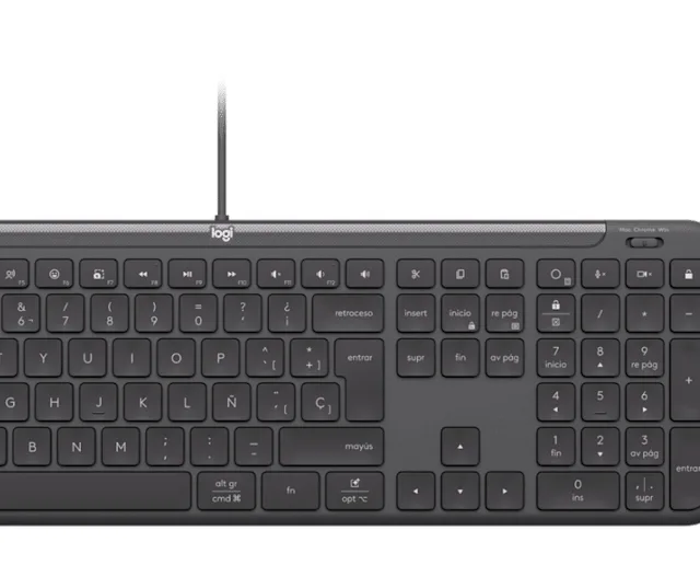 Logitech 920-013343 keyboard Mouse included Home/Office USB QWERTZ German Graphite