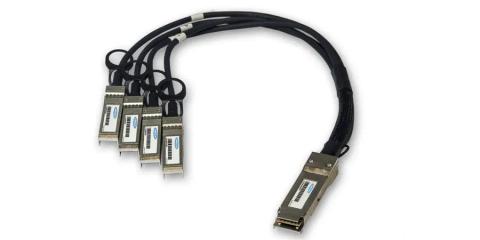 Origin Storage Dell Compatible Direct Attach Copper Breakout Cable 40G QSFP+ to 4x10G SFP+ (3m Passive)