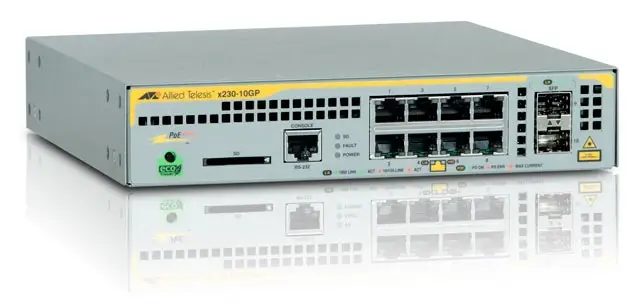 Allied Telesis AT-x230-10GP-50 Managed L2+ Gigabit Ethernet (10/100/1000) Power over Ethernet (PoE) Grey