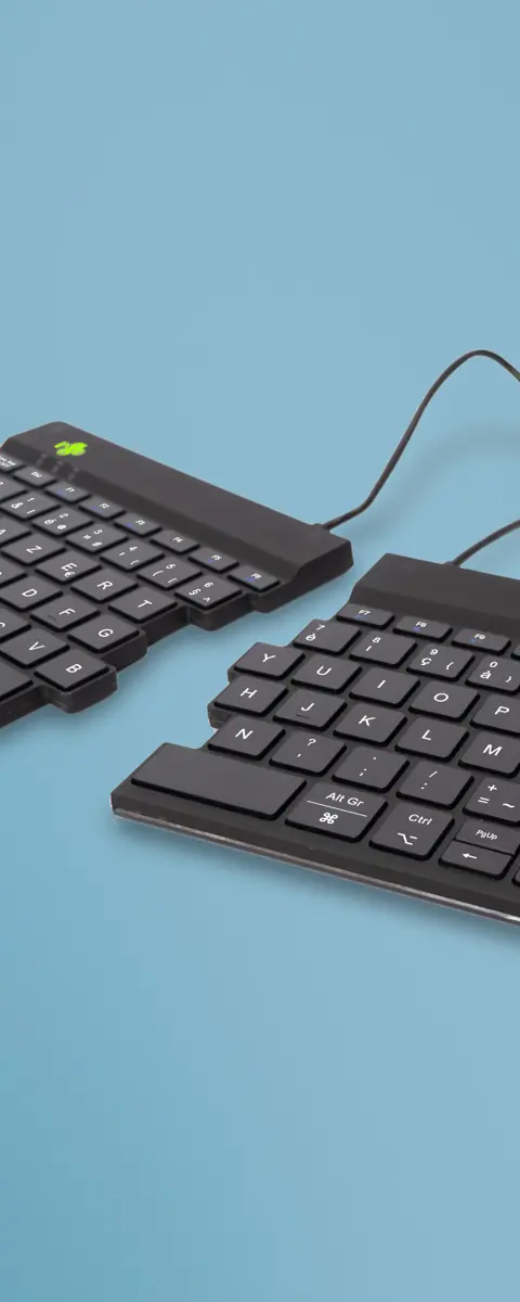 R-Go Tools Ergonomic keyboard R-Go Split Break with break software, ergonomic split keyboard, AZERTY (BE), Bluetooth, black