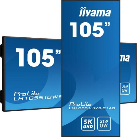 iiyama LH10551UWS-B1AG Signage Display Digital signage flat panel 2.67 m (105") LED 500 cd/m² UltraWide 5K HD Black 24/7