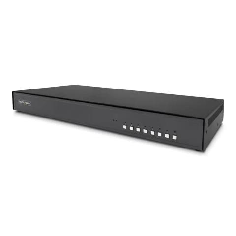 StarTech.com Secure 8-Port DisplayPort KVM Switch, 4K 30Hz, NIAP 4.0 Desktop KVM, Metal Housing, CAC Port, Made in the USA