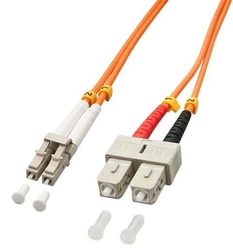 Lindy 1.0m OM2 LC - SC Duplex InfiniBand/fibre optic cable 1 m Orange