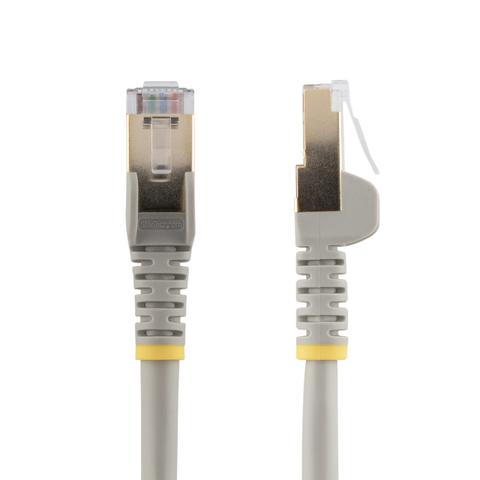 StarTech.com 5m CAT6a Ethernet Cable - 10 Gigabit Shielded Snagless RJ45 100W PoE Patch Cord - 10GbE STP Network Cable w/Strain Relief - Grey Individually Tested/Wiring is UL Certified/TIA