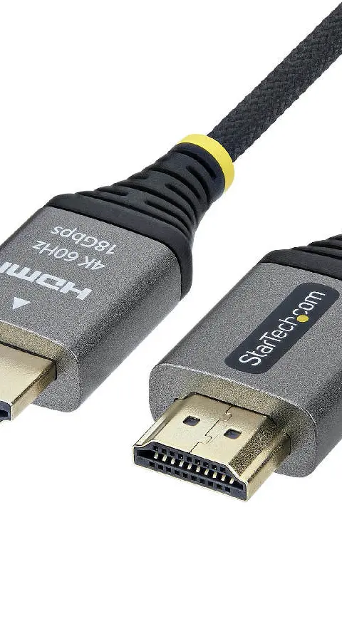 StarTech.com 1m (3ft) Premium Certified High Speed HDMI Cable, Ultra Flexible HDMI Cable, 4K 60Hz/1440p 144Hz w/HDR10/ARC, 18Gbps, High Flex Braided HDMI Cord