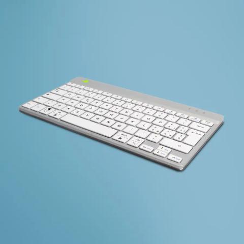 R-Go Tools Ergonomic keyboard R-Go Compact Break, compact keyboard with break software, QWERTY (IT), Bluetooth, white