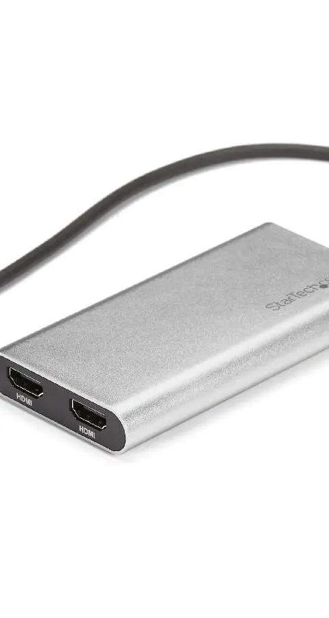 StarTech.com Thunderbolt to Dual HDMI 2.0 Adapter, Dual 4K 60Hz Thunderbolt to HDMI Converter, 2x HDMI Monitor Video Display Adapter, Thunderbolt Certified - Mac & Windows